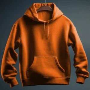 Hoodie orange avec capuche et poches
