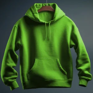 Hoodie vert avec capuche et poches