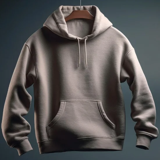 Hoodie gris avec capuche et poches