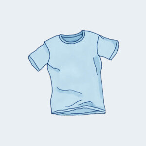 T-shirt bleu en coton bio